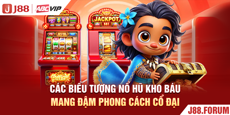 Nổ Hũ Kho Báu J88 - Trải Nghiệm Săn Thưởng Slot Đỉnh Cao Các biểu tượng nổ hũ kho báu mang đậm phong cách cổ đại